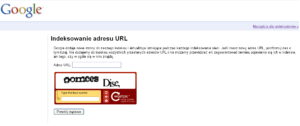 Anonimowe zgłąszanie strony do indeksu Google