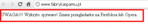 Chrome ostrzega przed spyware