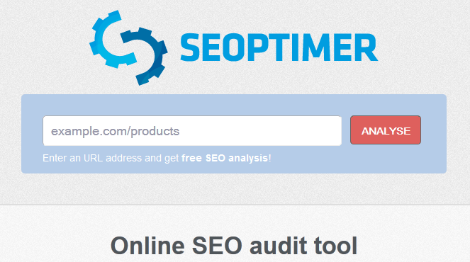 Seoptimer - narzedzie do darmowego audytu SEO online