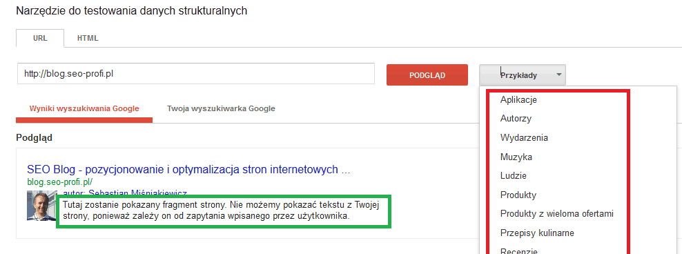 Narzedzie do testowania danych strukturalnych