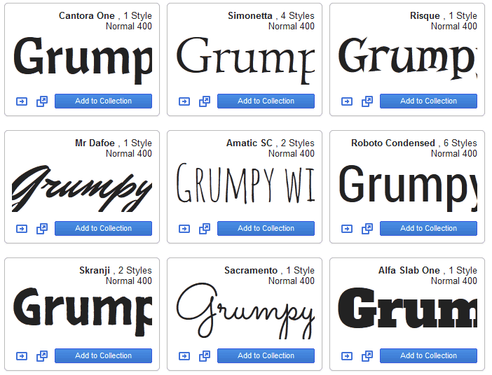 Google web fonts